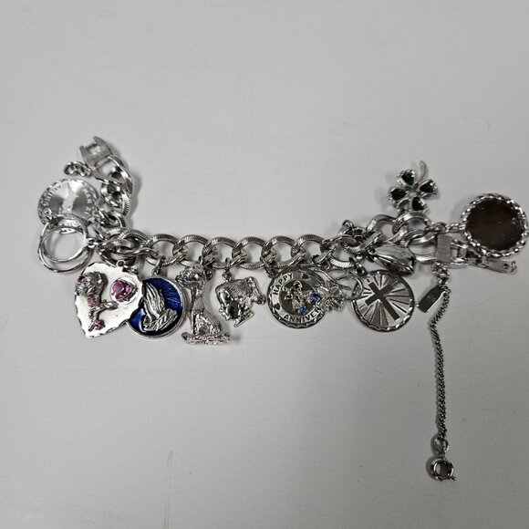 Monet Sterling Silver Charm Bracelet - Picture 1 of 4